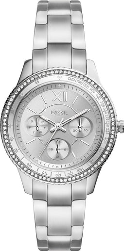 Fossil Stella Sport ES5108 Dameshorloge - 37 mm - Zilver