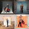 foto-achtergrondstandaard 2 x 3 m fotostudio verstelbare achtergrondsysteem achtergrondstandaard met 4 achtergrondclips, 2 zandzakken voor fotostudio portret productfotografie, feest, bruiloft