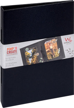 Fotoalbum walther mini 24 foto 13x18 vert zwart