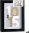 Fotolijsten 16 x 21 x 2,5 cm Zwart Glas Hout MDF (6 Stuks)