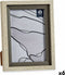Fotolijsten 17 x 2 x 21,8 cm Kristal Grijs Beige Plastic (6 Stuks)