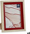 Fotolijsten 17 x 2 x 21,8 cm Kristal Rood Hout Bruin Plastic (6 Stuks)