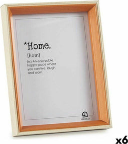 Fotolijsten 17 x 22 x 3 cm Kristal Bruin Wit Hout MDF (6 Stuks)