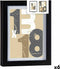 Fotolijsten 18 x 23 x 2,5 cm Zwart Glas Hout MDF (6 Stuks)
