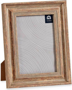 Fotolijsten 19 x 2 x 24 cm Kristal Hout Bruin Koper Plastic (6 Stuks)
