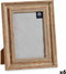 Fotolijsten 19 x 2 x 24 cm Kristal Hout Bruin Koper Plastic (6 Stuks)