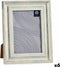 Fotolijsten 19 x 2 x 24 cm Kristal Zilverkleurig Hout Bruin Plastic (6 Stuks)