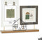 Fotolijsten 2 fotos Huis Zwart Bruin Hout MDF (28 x 23,5 x 6 cm) (6 Stuks)