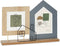 Fotolijsten 2 fotos Huis Zwart Bruin Hout MDF (36 x 26 x 6 cm) (6 Stuks)