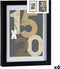 Fotolijsten 20,5 x 2,5 x 26,5 cm Zwart Glas Hout MDF (6 Stuks)