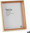 Fotolijsten 22 x 27 x 3 cm Kristal Bruin Wit Hout MDF (6 Stuks)