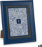 Fotolijsten 23 x 28 x 2 cm Kristal Blauw Plastic (6 Stuks)