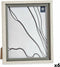 Fotolijsten 24 x 2 x 29 cm Kristal Grijs Hout Bruin Plastic (6 Stuks)