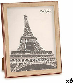 Fotolijsten Bruin Koper Plastic Glas (23 x 27 x 2 cm) (6 Stuks)