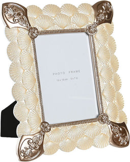 Fotolijsten DKD Home Decor 22,8 x 2,6 x 28,6 cm Kristal Koper Wit Hars Romantiek