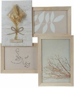 Fotolijsten DKD Home Decor 31 x 2,4 x 34 cm Kristal Natuurlijk Shabby Chic