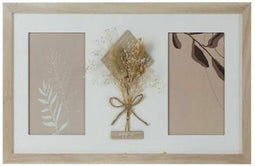 Fotolijsten DKD Home Decor 39 x 1,2 x 22 cm Kristal Natuurlijk Wit Shabby Chic