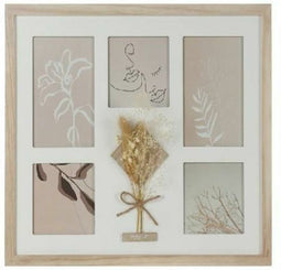 Fotolijsten DKD Home Decor 39 x 1,2 x 33 cm Kristal Natuurlijk Shabby Chic