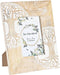 Fotolijsten DKD Home Decor Wit Bruin Hout Kristal Mangohout Boomstructuur Indiaas 20 x 2 x 25,5 cm