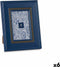 Fotolijsten Kristal Blauw Plastic (6 Stuks) (2 x 23 x 18 cm)