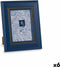 Fotolijsten Kristal Blauw Plastic (6 Stuks) (2 x 26 x 21 cm)