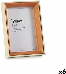 Fotolijsten Kristal Bruin Wit Hout MDF (12 x 17 x 3 cm) (6 Stuks)