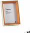 Fotolijsten Kristal Bruin Wit Hout MDF (12 x 17 x 3 cm) (6 Stuks)