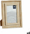 Fotolijsten Kristal Gouden Hout Bruin Plastic (16,2 x 2 x 21 cm) (6 Stuks)