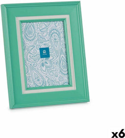 Fotolijsten Kristal Groen Plastic (6 Stuks) (2 x 26 x 21 cm)