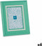 Fotolijsten Kristal Groen Plastic (6 Stuks) (2 x 26 x 21 cm)