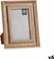 Fotolijsten Kristal Hout Bruin Brons Plastic (16,5 x 2 x 21 cm) (6 Stuks)