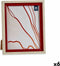 Fotolijsten Kristal Rood Hout Bruin Plastic (24 x 2 x 29 cm) (6 Stuks)