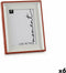 Fotolijsten Kristal Rood Wit Plastic (2,5 x 26,2 x 21 cm) (6 Stuks)
