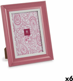 Fotolijsten Kristal Roze Plastic (6 Stuks) (2 x 24 x 19 cm)