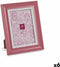 Fotolijsten Kristal Roze Plastic (6 Stuks) (2 x 24 x 19 cm)