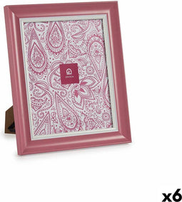 Fotolijsten Kristal Roze Plastic (6 Stuks) (2 x 31 x 26 cm)