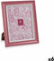 Fotolijsten Kristal Roze Plastic (6 Stuks) (2 x 31 x 26 cm)
