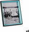 Fotolijsten Kristal Zwart Blauw Hout MDF (6 Stuks) (3 x 27 x 22 cm)