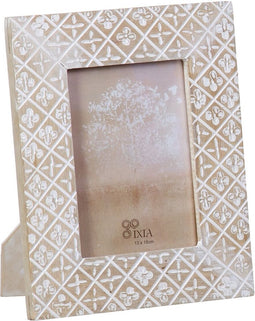 Fotolijstje 21 x 2 x 26 cm Natuurlijk Hout Wit