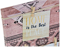 Fotolijstje DKD Home Decor Bruin Canvas Etnisch 60 x 2 x 30 cm