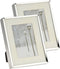 Fotolijstje/fotoframe 17 x 22 cm met zilver metalen rand - Geschikt voor een foto van 10 x 15 cm