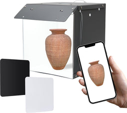 Fotostudio met led verlichting - 40cm x 40cm - Opvouwbaar - Lightbox - Achtergrond Fotografie - Hardcase - Productfotografie - Fotobox - Zwart