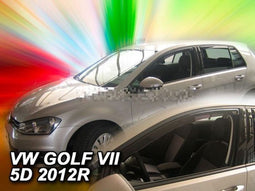 Zijwindschermen donker tbv VW volkswagen Golf 7 (type VII) - 5 deurs Hatchback model 2012 - 2020 set tbv voor & achterramen