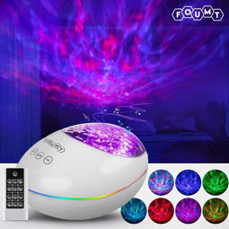 Foumt LuckyStone - Sterren Projector - Nachtlamp - Galaxy projector - Muziek box bluetooth - Wit