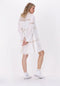 Colourful Rebel Jalie Tape Mini Shirt Jurk - A-lijn fit - Lange mouw - Maat L