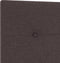 vidaXL - Hoofdbord - Met - Knopen - Donkerbruin - 80 - cm - Stof