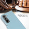 Selencia Galaxy S22 - Echt Lederen Bookcase - Ruimte voor 3 pasjes - Air Blue