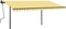 vidaXL - Luifel - automatisch - met - LED - en - windsensor - 4x3 - m - geel - en - wit