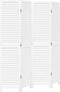 vidaXL - Kamerscherm - met - 4 - panelen - massief - paulowniahout - wit