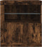 vidaXL - Dressoir - met - LED-verlichting - 60,5x37x67 - cm - gerookt - eikenkleur